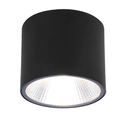 צילינדר צמוד תקרה IP54 20W LESS שחור semicom