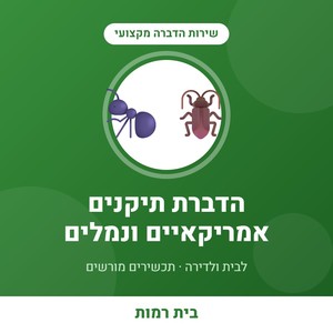 שירות הדברת תיקנים אמריקאיים ונמלים בדירה - עד 4 חדרים