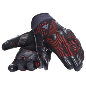 כפפות רכיבה קיץ עור שחור אדום – DAINESE UNRULY ERGO-TEK