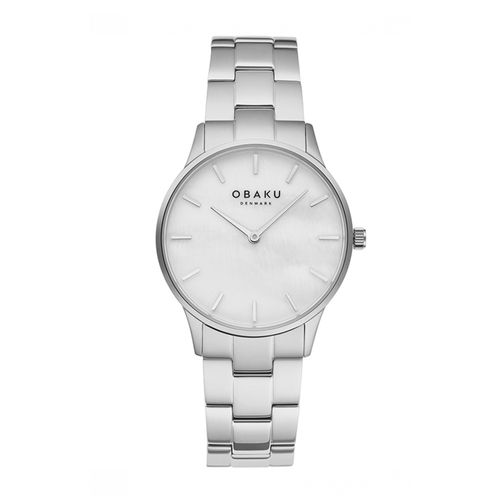 שעון OBAKU דגם V247LXCWSC לאישה לוח אם הפנינה רצועת פלדת אל חלד