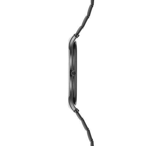 שעון OBAKU דגם V290GXUUSU לגבר לוח שחור רצועת פלדת אל חלד בצבע אפור – תמונה 4