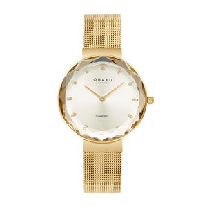 שעון אובקו Obaku לאישה Facet Gold דגם V300LXGGMG