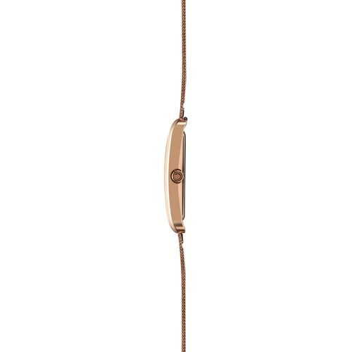 שעון OBAKU דגם V311LXVWMV לאישה לוח לבן רצועת פלדת אל חלד בצבע רוזגולד – תמונה 3