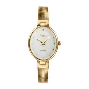 שעון אובקו Obaku לאישה Oval דגם V312LXGWMG