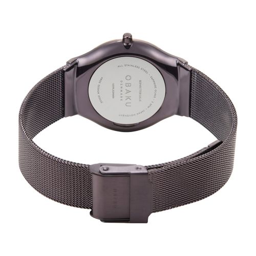 שעון OBAKU דגם V319LXXNMN לאישה לוח חום רצועת פלדת אל חלד בצבע חום – תמונה 3