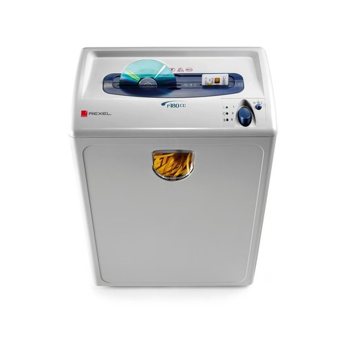 מגרסת נייר Rexel P180 CD – מבט חזית, חותכת דיסק CD וכרטיס אשראי