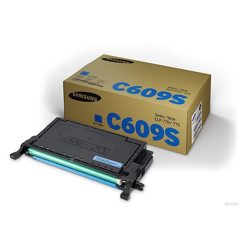 טונר כחול (ציאן) מקורי סמסונג CLT-C609S לסדרת CLP-770/775 – מחסנית וקרטון זהוב
