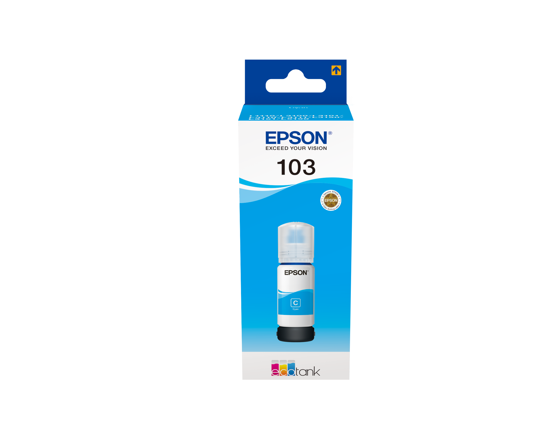 7500 הדפסות דיו 103 עבור Epson L5296 כחול מקורי