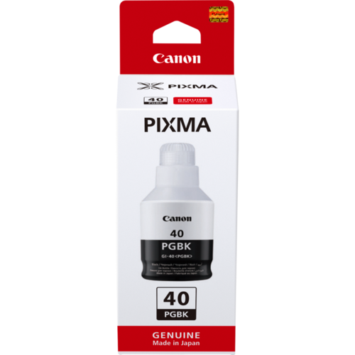 בקבוק דיו שחור Canon GI-40 PGBK למדפסת PIXMA G7040 - אריזה מקדימה