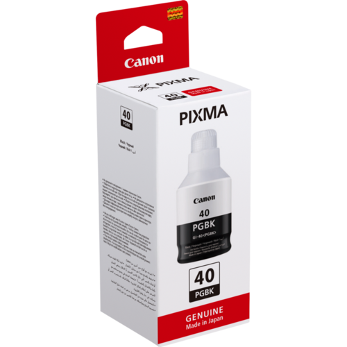 בקבוק דיו שחור Canon GI-40 PGBK למדפסת PIXMA G7040 - אריזה בזווית