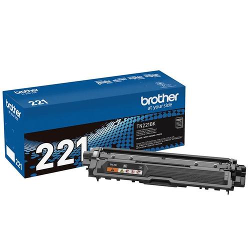 טונר שחור מקורי Brother TN-221BK – אריזה וקרטריג' לצידה