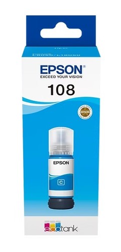 בקבוק דיו כחול בהיר 108 ECOTANK LIGHT CYAN INK BOTTLE