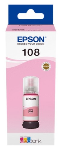 בקבוק דיו אדום בהיר 108 ECOTANK LIGHT MAGENTA INK BOTTLE