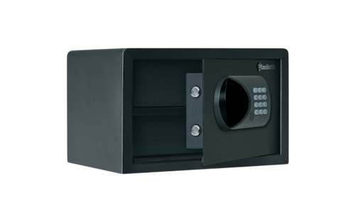 כספת ExecutiveSafe ACS-3 – דלת פתוחה בזווית עם מדף פנימי
