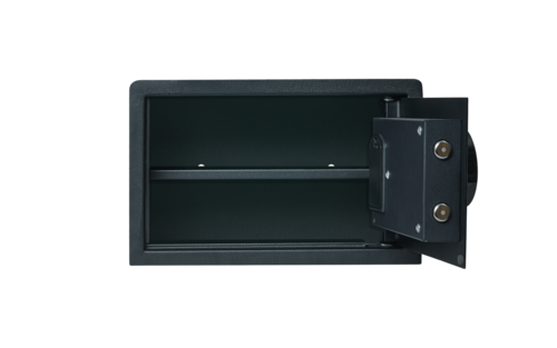 כספת ExecutiveSafe ACS-3 – מבט פנימי עם דלת פתוחה ומנגנון הבריחים