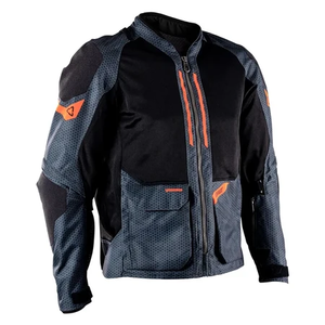 מעיל ליט קיץ לאופנוע אפור Leatt ADV FlowTour 4.5 Short | Iron Grey