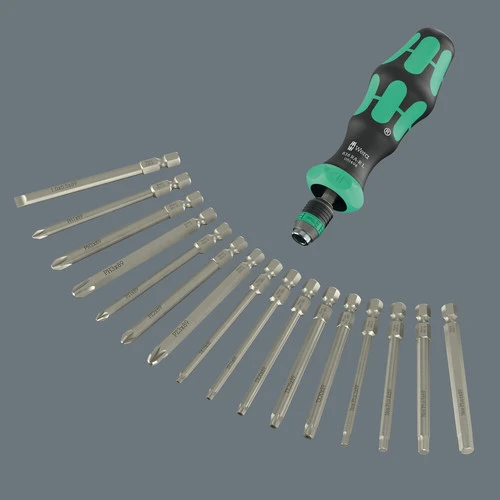 סט ביטים כולל ידית 17 יח' Kraftform Kompakt 6 WERA