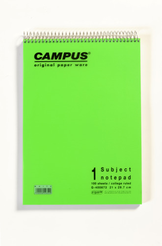 בלוק ספירל CAMPUS A4 צהוב/לבן