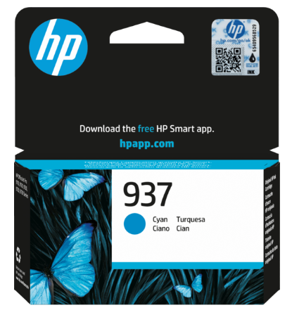 דיו ציאן מקורי HP 937 למדפסות OfficeJet Pro