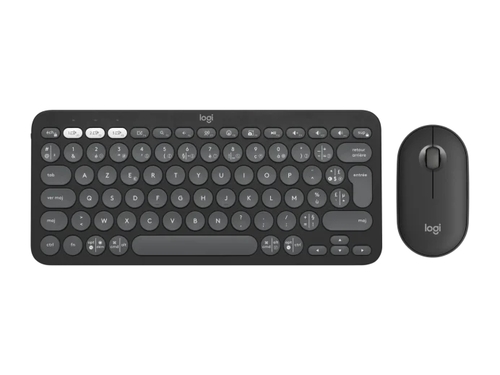סט מקלדת ועכבר | Logitech PEBBLE 2 COMBO K380S +M350S- צבע גר