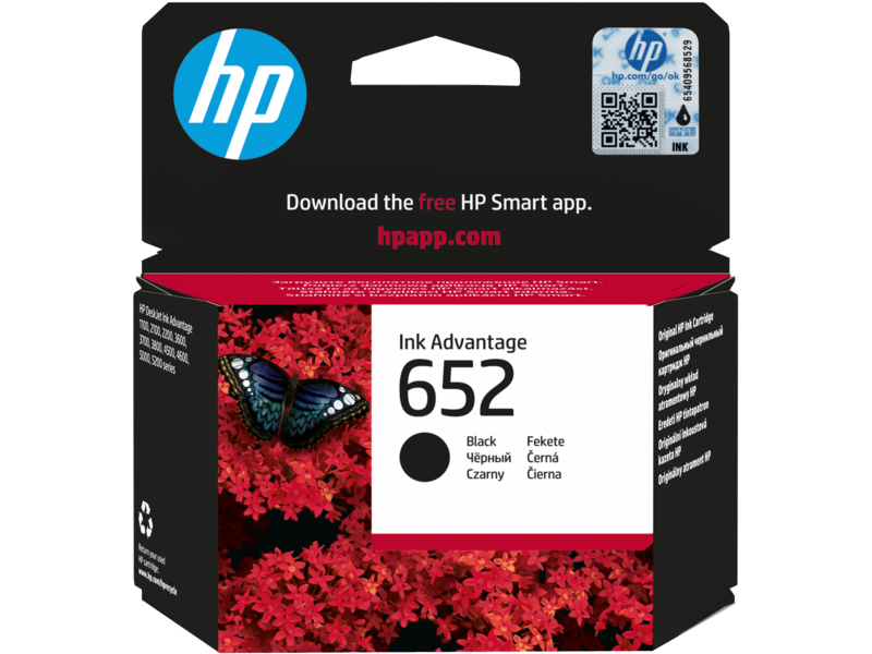 דיו שחור מקורי HP 652 למדפסות HP