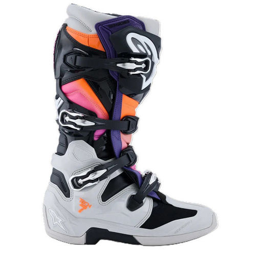 מגף רכיבה אלפינסטארס alpinestars TECH 7 2026 אפור\כתום\סגול