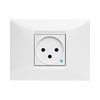 שקע חכם מובנה לסדרת NISKO SWITCH לבן זיגבי