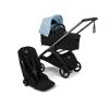 עגלת תינוק דרגונפליי פלוס + Bugaboo Dragonfly Plus - שלד גרפיט | בד שחור | גגון תכלת סקייליין