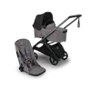 עגלת תינוק דרגונפליי פלוס + Bugaboo Dragonfly Plus - שלד גרפיט | בד אפור מלאנג | גגון שחור מידנייט