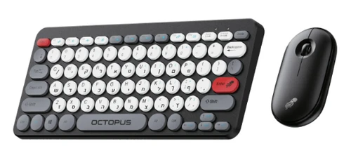 מקלדת ועכבר אלחוטיים מיני Octopus C027 אוקטופוס
