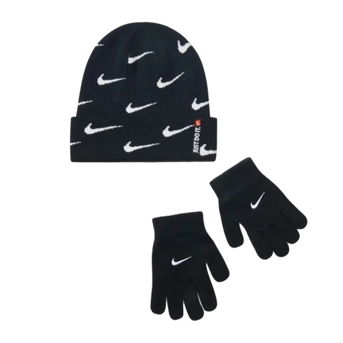 כובע וכפפות NIKE לילדים בגוון ורוד