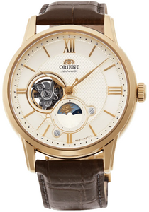 שעון ORIENT אוריינט Sun & Moon Open Heart דגם RA-AS0010S30B