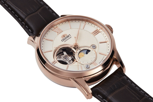 שעון ORIENT אוריינט RA-AS0009S30B מסדרת Sun & Moon Open Heart תמונה 2