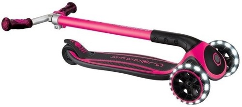 קורקינט 3 גלגלים עם אורות צבע ורוד פוקסיה Globber ACE Lights