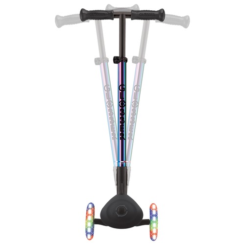 קורקינט מתקפל עם גלגלים מאירים צבע נאוכרום Globber Primo Foldable Lights Neochrome