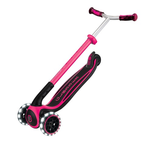 קורקינט 3 גלגלים עם אורות צבע אקווה Globber ACE Lights
