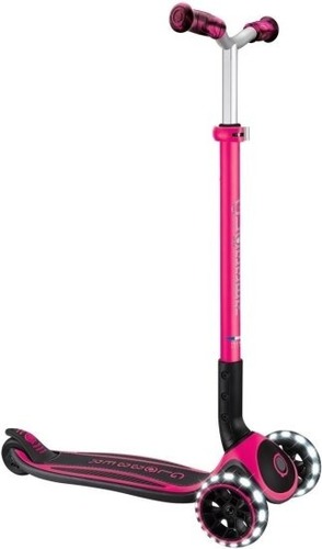 קורקינט 3 גלגלים עם אורות צבע ורוד פוקסיה Globber ACE Lights