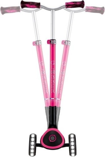 קורקינט 3 גלגלים עם אורות צבע ורוד פוקסיה Globber ACE Lights