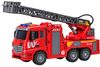 כבאית ענקית קנה מידה 1:10 עם סולם נפתח, משאבת מים אמיתית אורות וצלילים