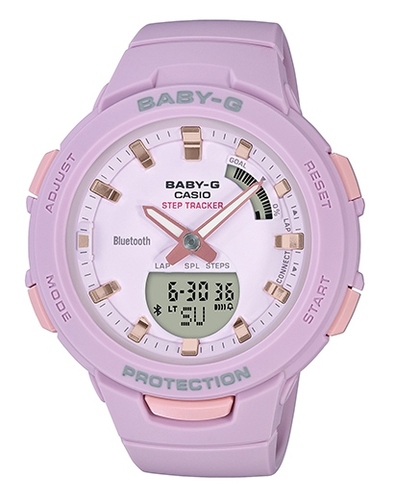 CASIO BSA-B100-4A2 שעון בייבי גי מתחבר לבלוטוס עם מד צעדים