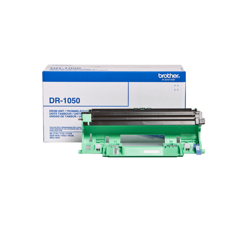 תוף דרם מקורי Brother DR-1050 עם אריזתו, מבט חזית