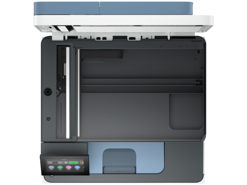 מדפסת לייזר צבעונית משולבת HP Color LaserJet Pro MFP 3302fdw – מבט מלמעלה עם מכסה הסורק פתוח