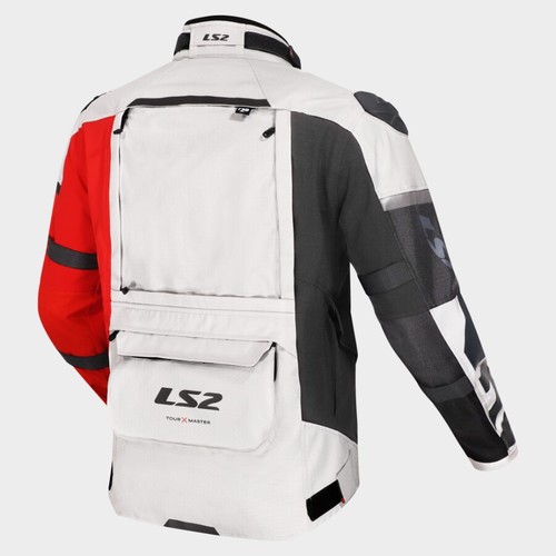 מעיל אדוונצ'ר רב עונתי אל אס 2 שחור / לבן / אדום - LS2 ADVENTURE X-MASTER COLOR