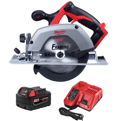סט מסור עגול מילווקי Milwaukee M18 דגם 2630-20 כולל סוללת 5Ah ומטען