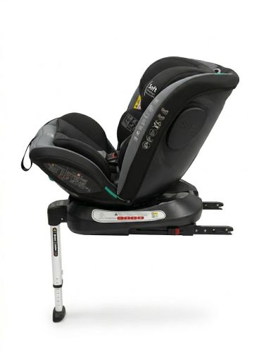 כיסא בטיחות מסתובב R360° בתקן i-Size מגיל לידה ועד גיל 12 עם רגלית תמיכה וחיבורי ISOFIX - שחור