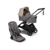 עגלת תינוק דרגונפליי פלוס + Bugaboo Dragonfly Plus - שלד גרפיט | בד אפור מלאנג | גגון חול מדבר