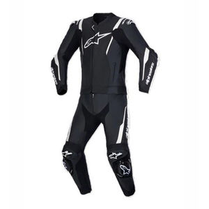 חליפת רכיבה עור 2 חלקים אלפינסטארס שחור/ לבן – ALPINESTARS TECH AIR MISSILE V3 2PC