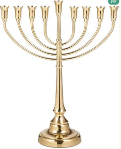 חנוכייה קלאסית זהב