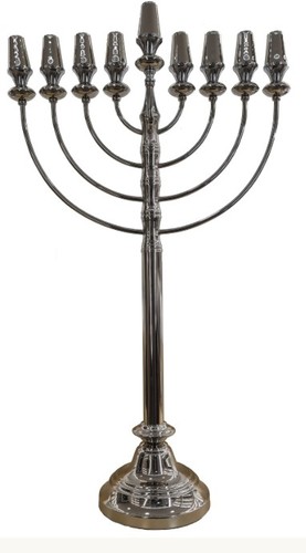 חנוכייה גדולה קלאסית כסף