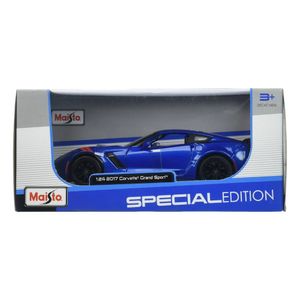 דגם מכונית קורבט גרנד ספורט - Maisto 1:24 Special Edition 2017 Chevrolet Corvette Blue